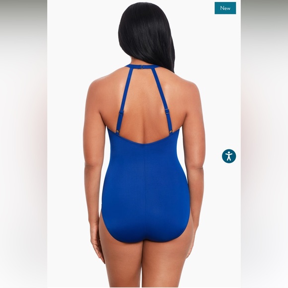 NWT MIRACLESUIT Rock Solid Wrapsody One Piece Swimsuit - Picture 4 of 11
